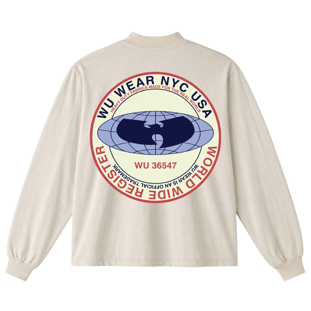 Seal Mock-Neck Long Sleeve, cream, back