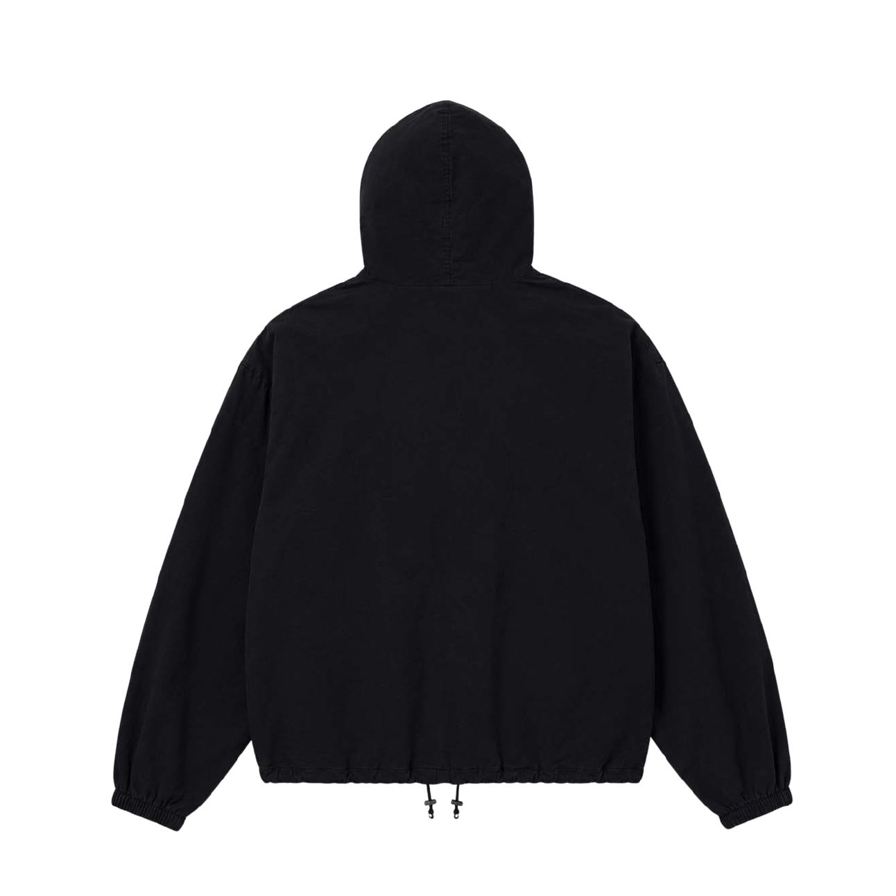 Drawcord Hooded Jacket, black, back