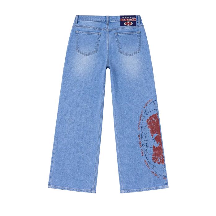 Arch Print Jean, light wash, back