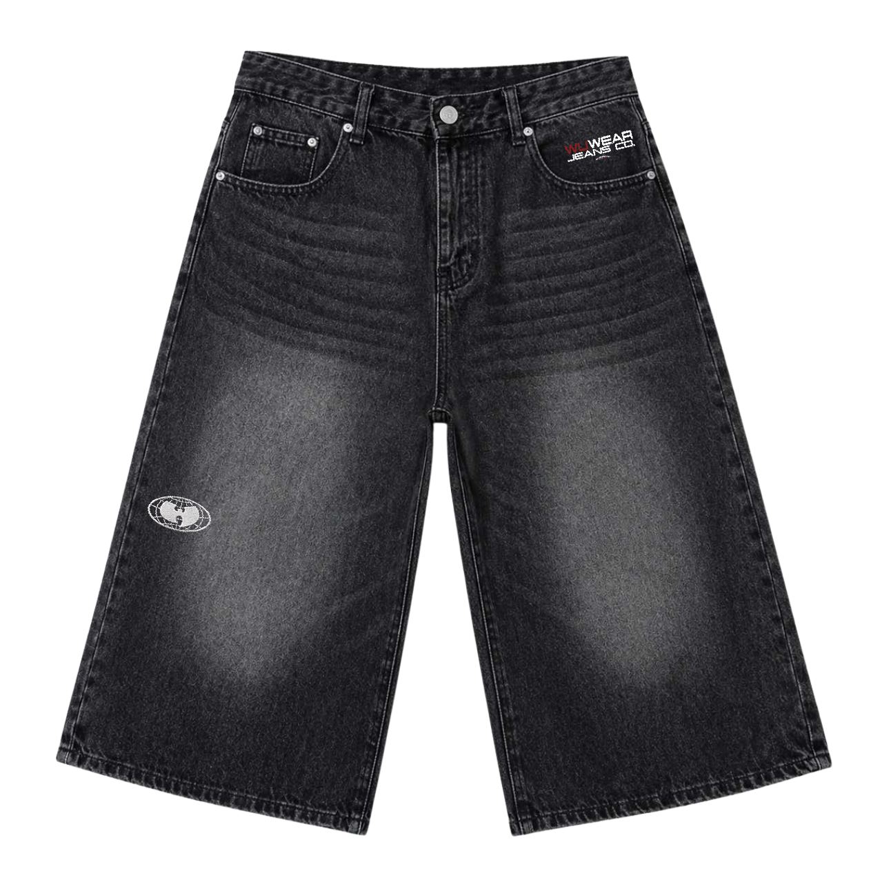 Denim Jort, black wash, front