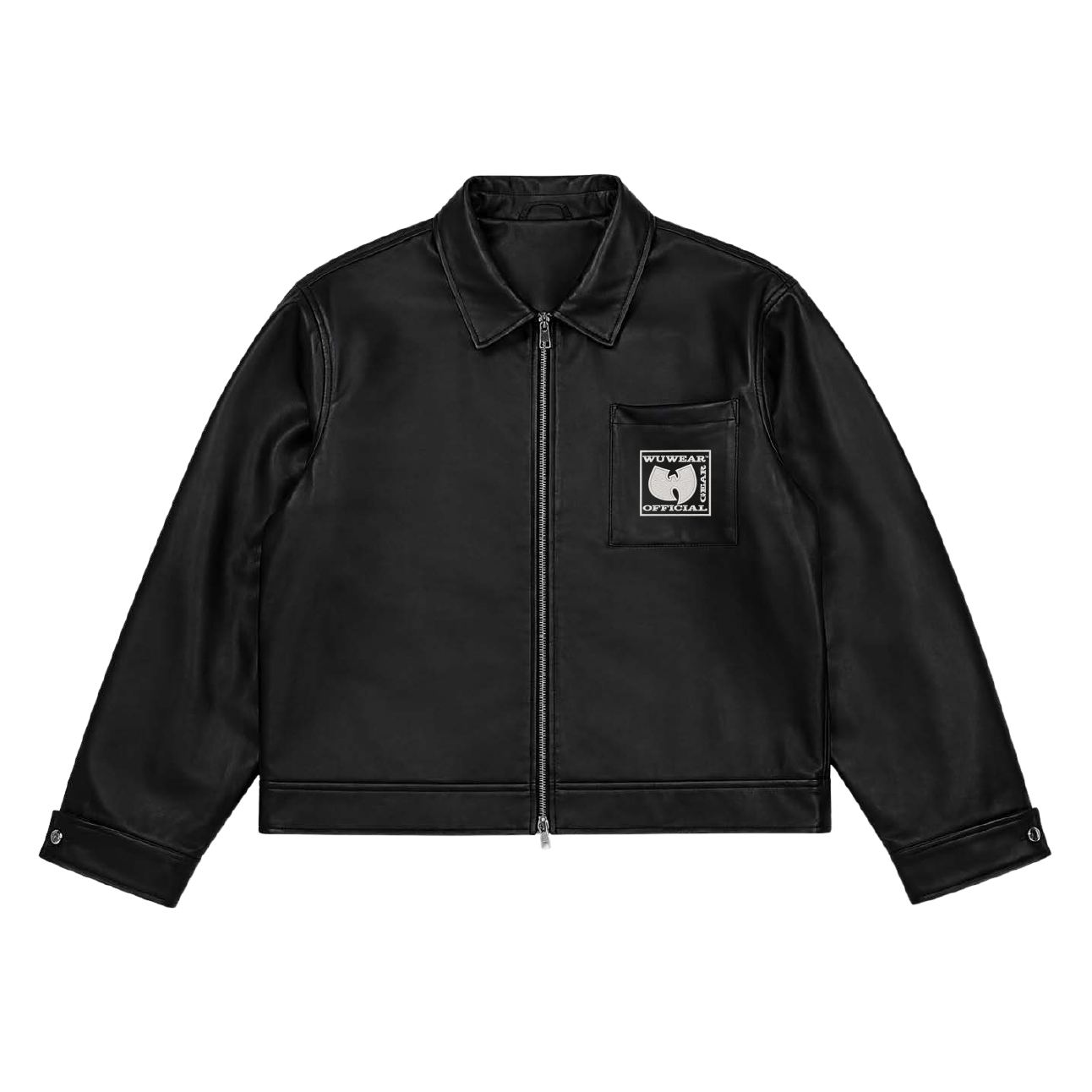 Faux Leather Work Jacket