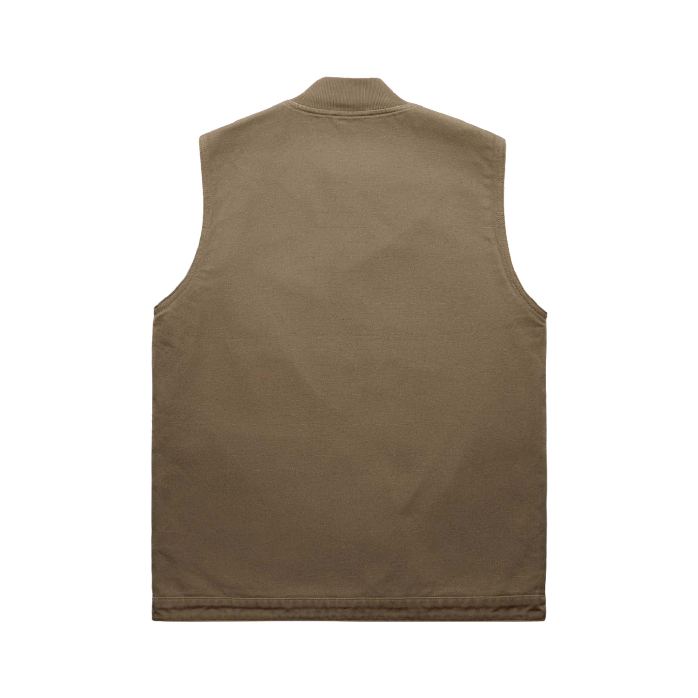 Canvas Work Vest, brown, back