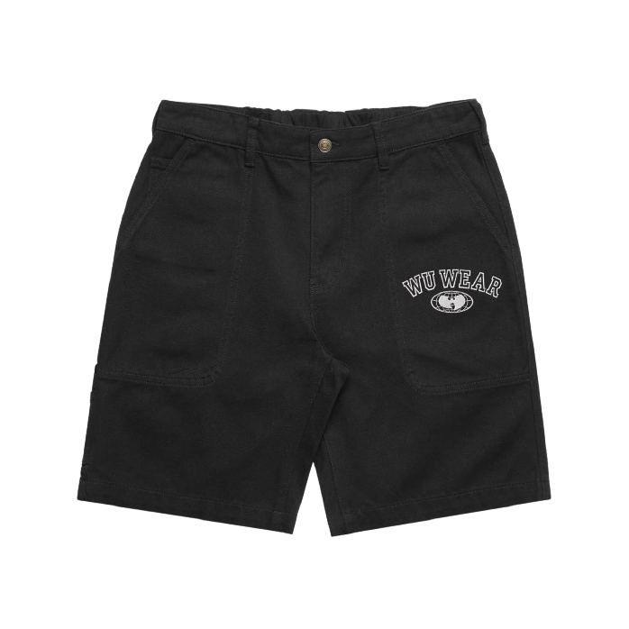 Canvas Work Short, black, front