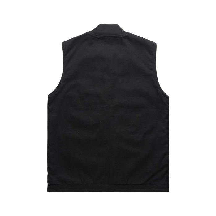 Canvas Work Vest, black, back